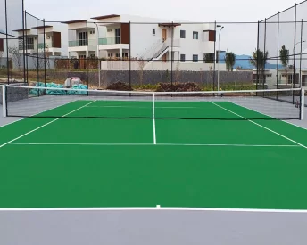 Sơn 2 lớp có Cao Su chống nứt POLYURETHANE TOPTENNIS trên nền nhựa