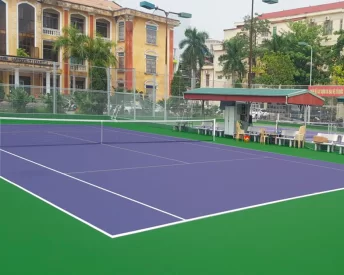 Sơn 4 lớp có Cao Su chống nứt cao cấp POLYURETHANE TOPSPORTS trên nền nhựa