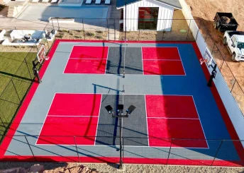 Sơn sân pickleball 2 lớp sơn PAVEFLOR nền nhựa