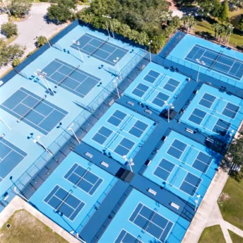 Thi công sân pickleball tiêu chuẩn SPORTTEK FLEX 6 lớp nền xi măng