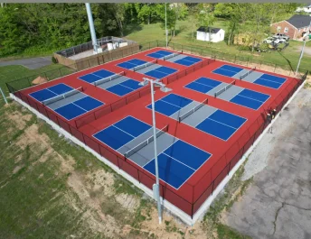 Thi công sân pickleball tiêu chuẩn 6 lớp SPORTTEK FLEX