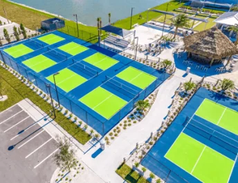 Thi công sân pickleball kinh tế 5 lớp sơn PAVEFLOR Flex nền bê tông