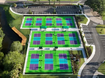 Sơn sân pickleball tiêu chuẩn 6 lớp sơn USA DECOTURF nền nhựa