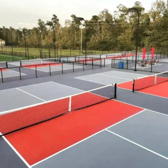Sơn sân pickleball 7 lớp US OPEN LAYKOLD có HẠT cao su trên nền nhựa