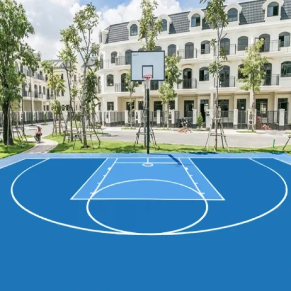 Sơn sân bóng rổ 7 lớp US DECOTURF trên nền nhựa mới