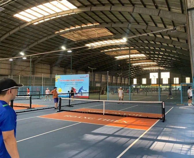 Chuyển Đổi Sân Tennis Thành 4 Sân Pickleball Tại CLB Hoàng Thiên, TP.HCM | Tính Phú Quí