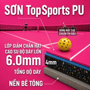 Chi Phí Sơn Sân Pickleball Giảm Đau Chân Tối Đa