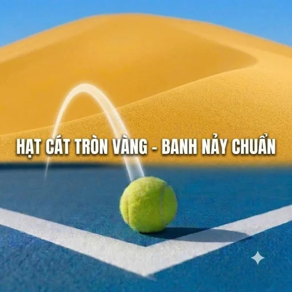 Thi công sân tennis sơn TopSports hạt cao su lớn 0,8mm